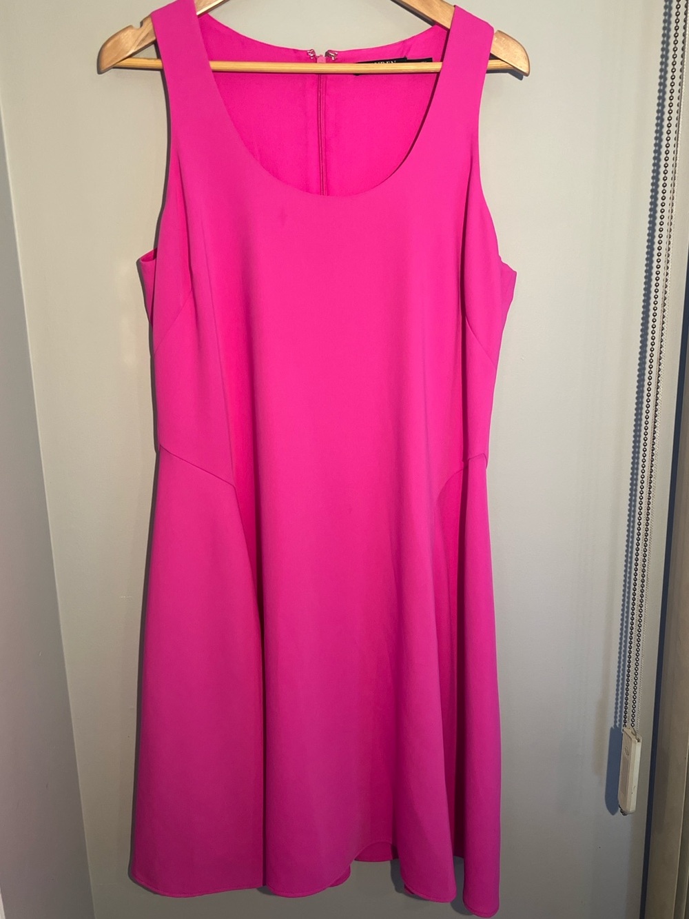Lauren Ralph Lauren Sleeveless Hot Pink A-Line Dress 14P